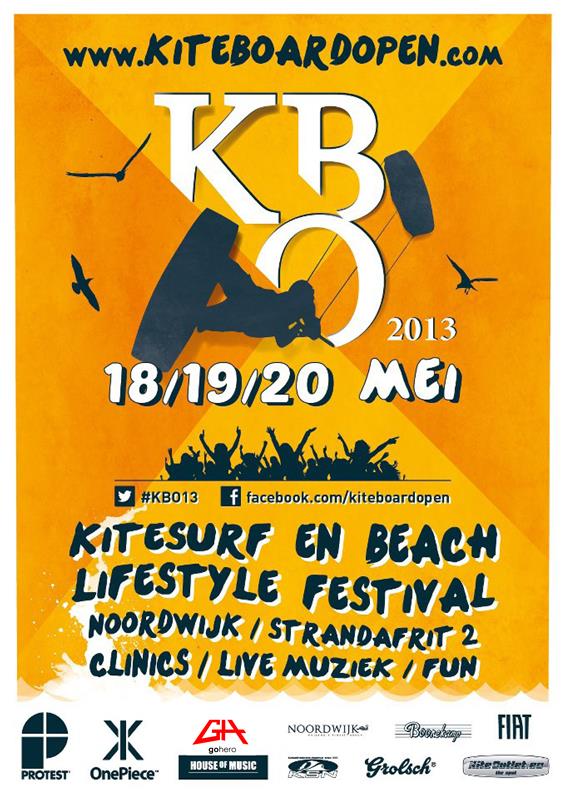 Poster Kite Board Open klein